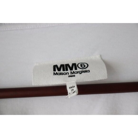 MM6 Maison Margiela Women's/Unisex Small White Oversize Tag & Flyer T-Shirt $925 - Picture 6 of 11